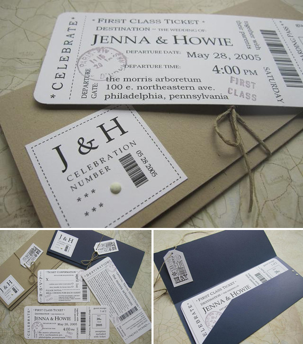 Wedding Philippines – Boarding Pass Wedding Invitation by Jenna B Designs