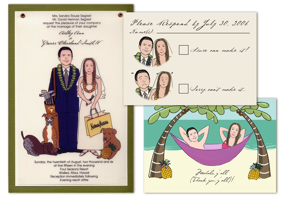 Wedding Philippines – Caricature or Photo Illustration Wedding Invitations