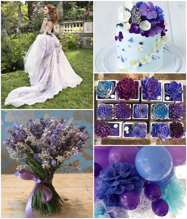 Weddings by Color - Shades of Blue + Purple