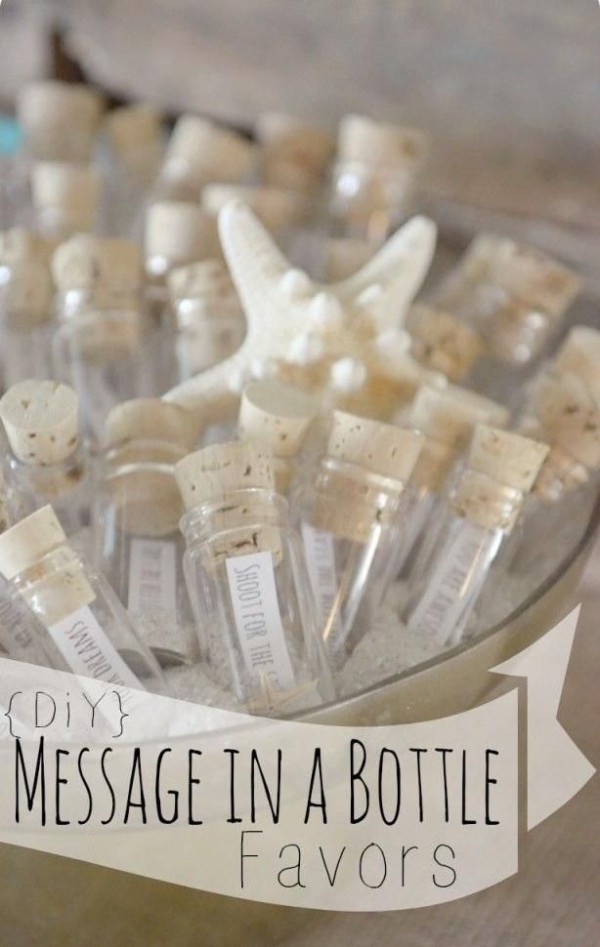 Weddings Philippines - Beach Themed Wedding Projects & DIY Inspiration - Message in a Bottle Favors
