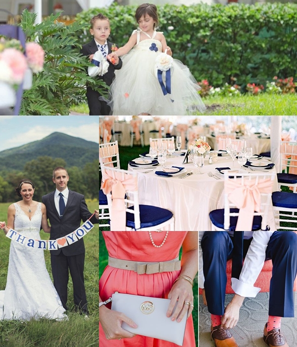 Wedding Philippines - Weddings by Color - Navy Blue Coral Wedding Ideas 03
