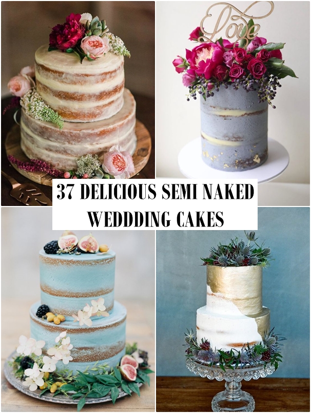 Wedding Philippines - 37 Delicious Semi Naked Wedding Cakes